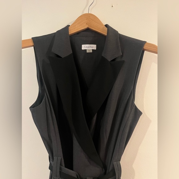Calvin Klein Black Wrap Dress - Picture 2 of 5